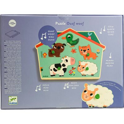 Puzzle premier âge "Puzzle sonore Ouaf Woof" de seconde main pour enfant à partir de 12 mois - photo secondaire