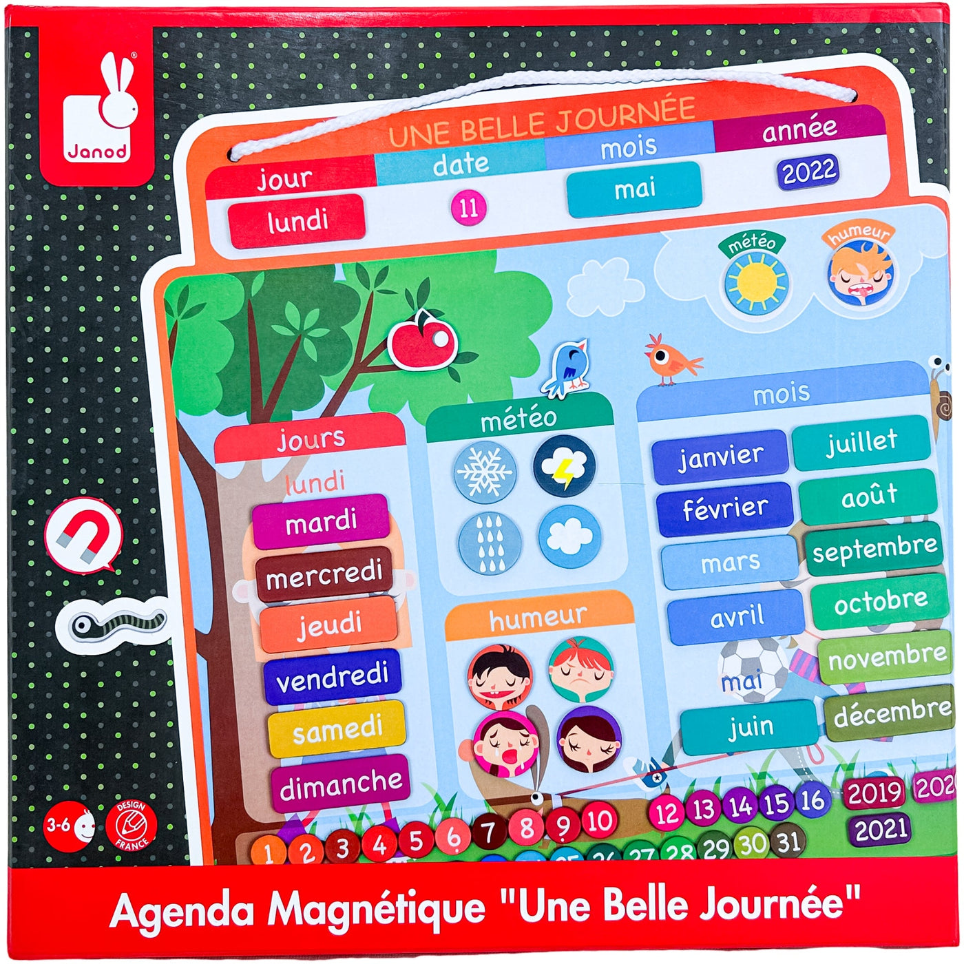 Jeu éducatif "Agenda magnétique Une Belle Journée" de seconde main pour enfant à partir de 3 ans - Vue 1