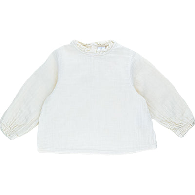 Blouse à manches longues de seconde main en gaze de coton pour bébé fille de 24 mois - Vue 1