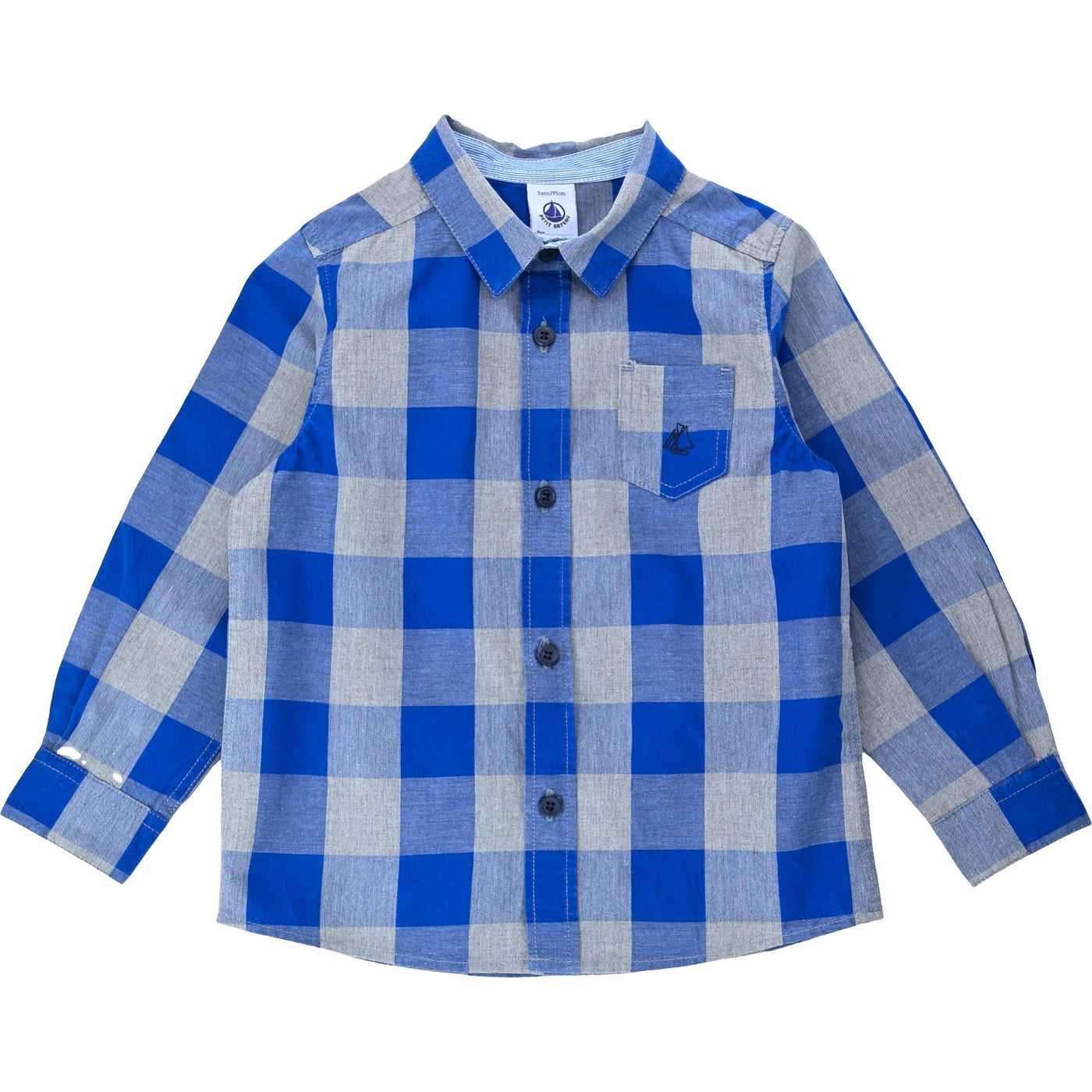 Chemise à manches longues de seconde main en coton pour enfant garçon de 3 ans - Vue 1