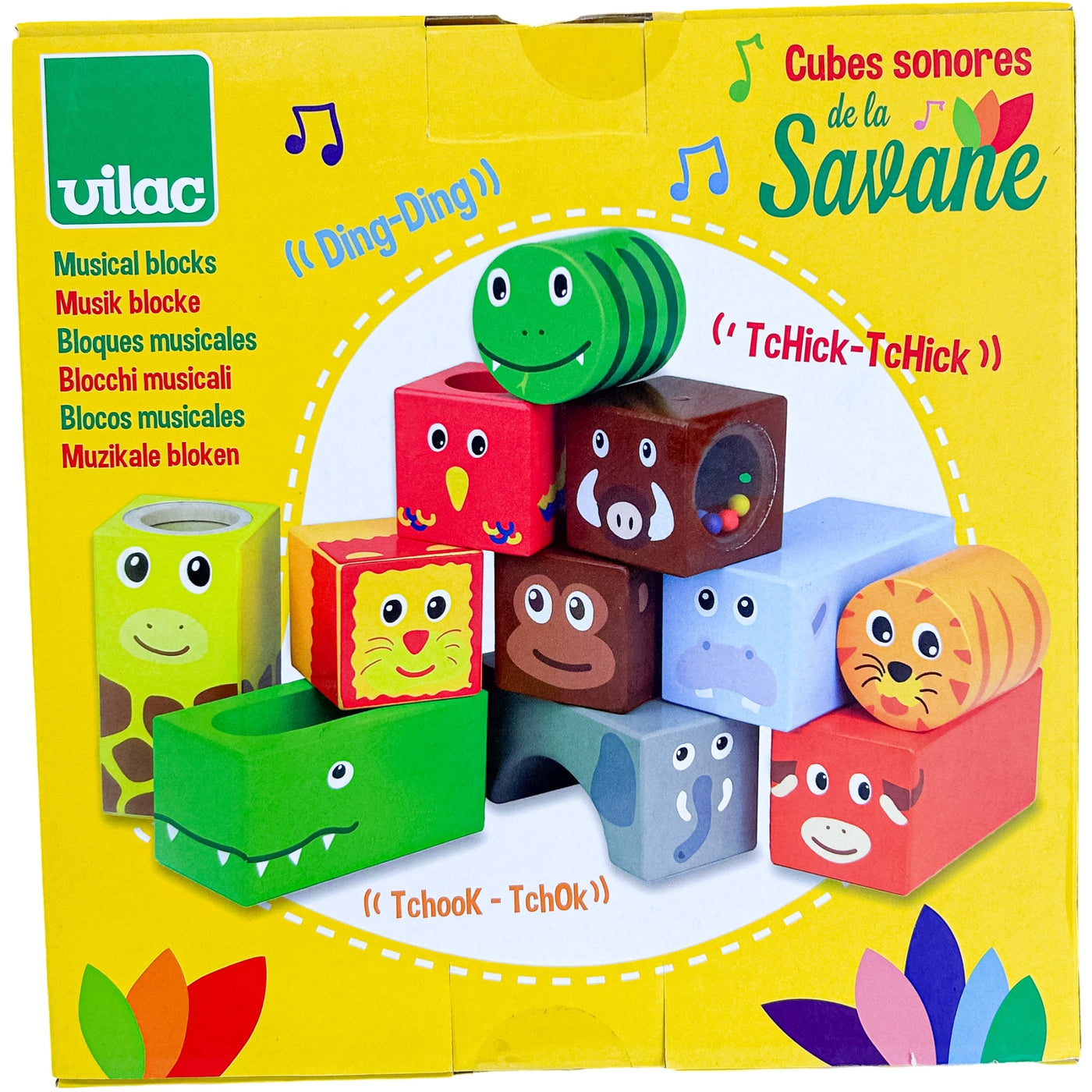 Set de cubes d'activités "Cubes sonores Animaux de la savane" de seconde main en bois pour enfant à partir de 18 mois - Vue 3