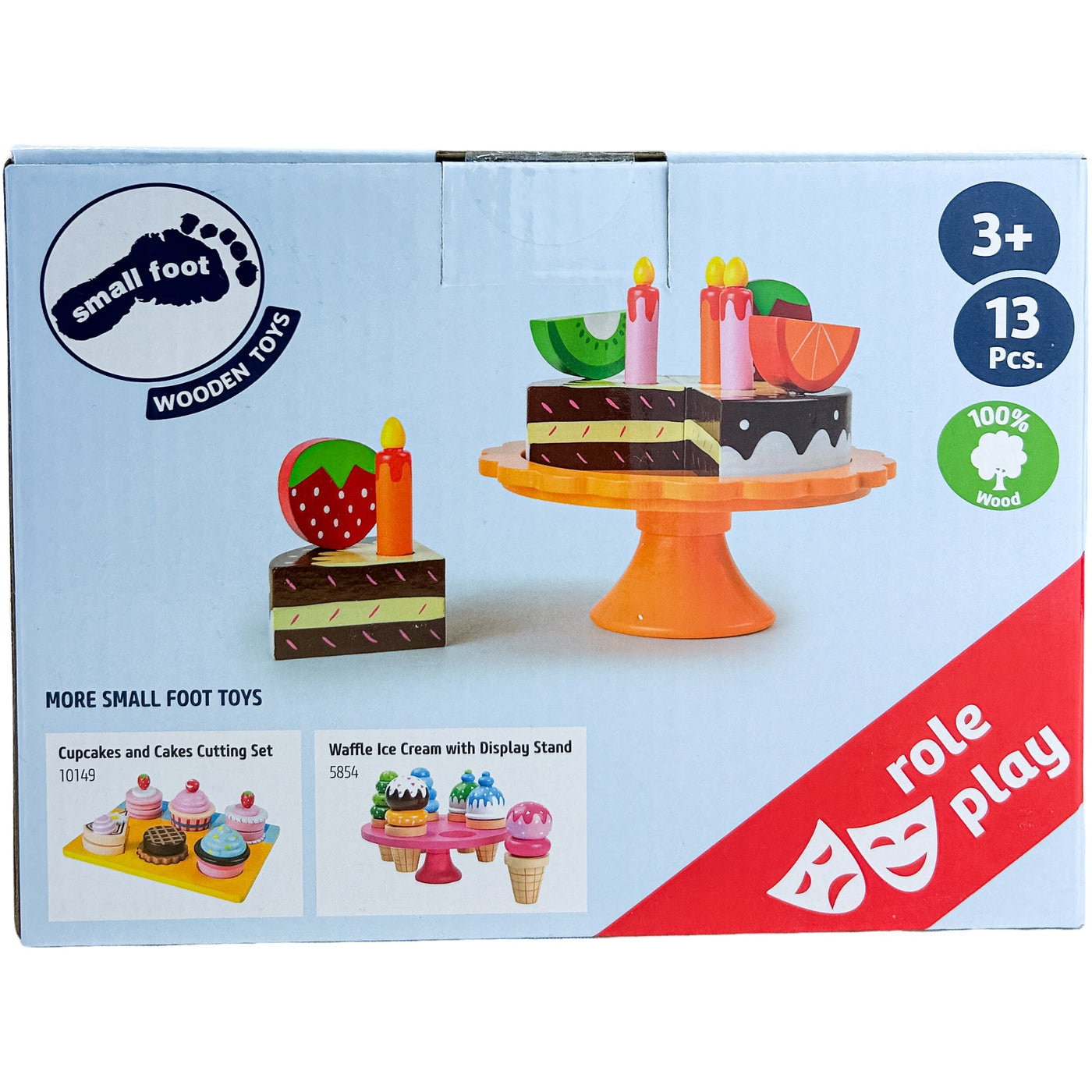 Accessoire de dinette "Gâteau d´anniversaire à découper" de seconde main en bois pour enfant à partir de 3 ans - Vue 3