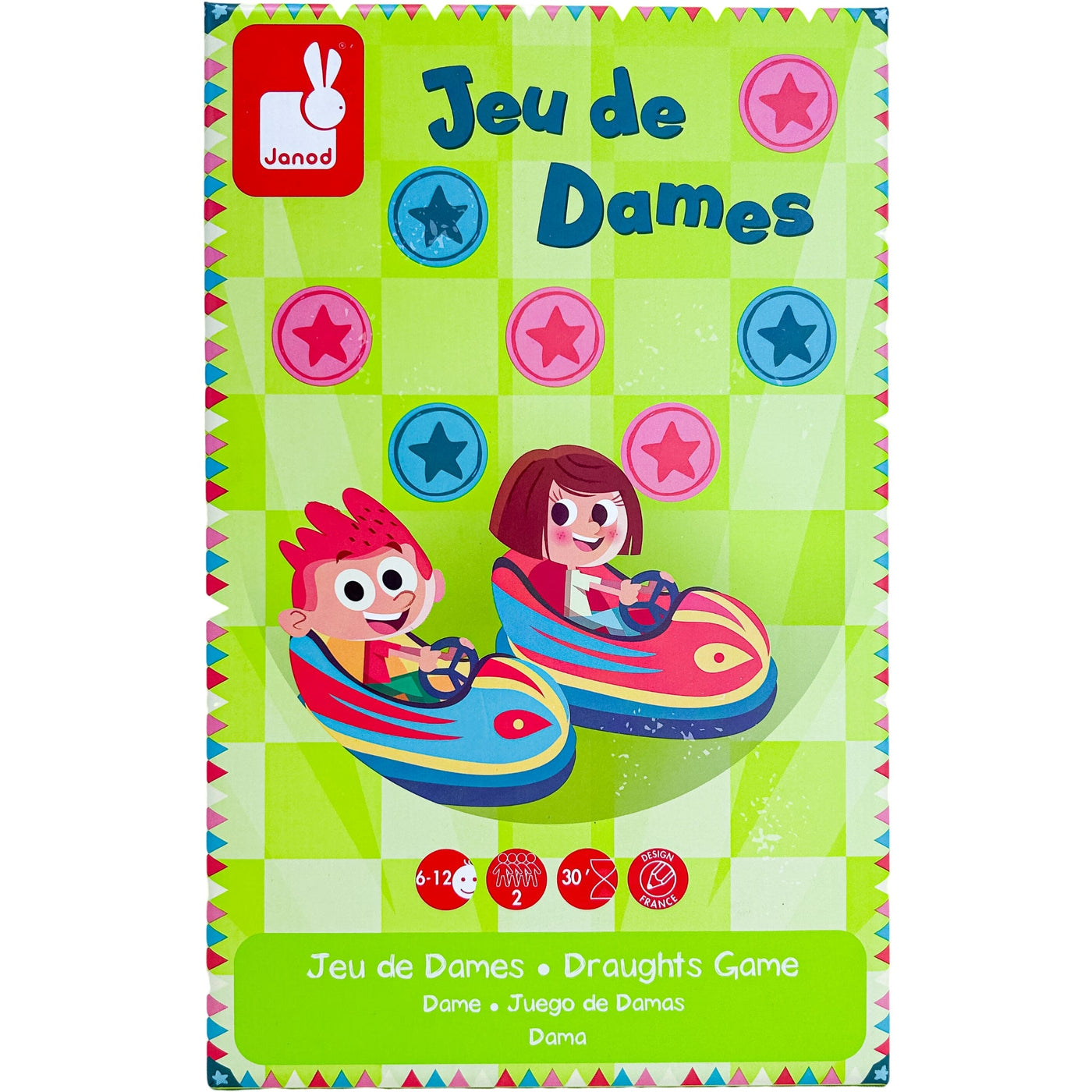 Jeu de dames "Jeu de dames Carrousel" de seconde main en bois pour enfant à partir de 6 ans - Vue 1