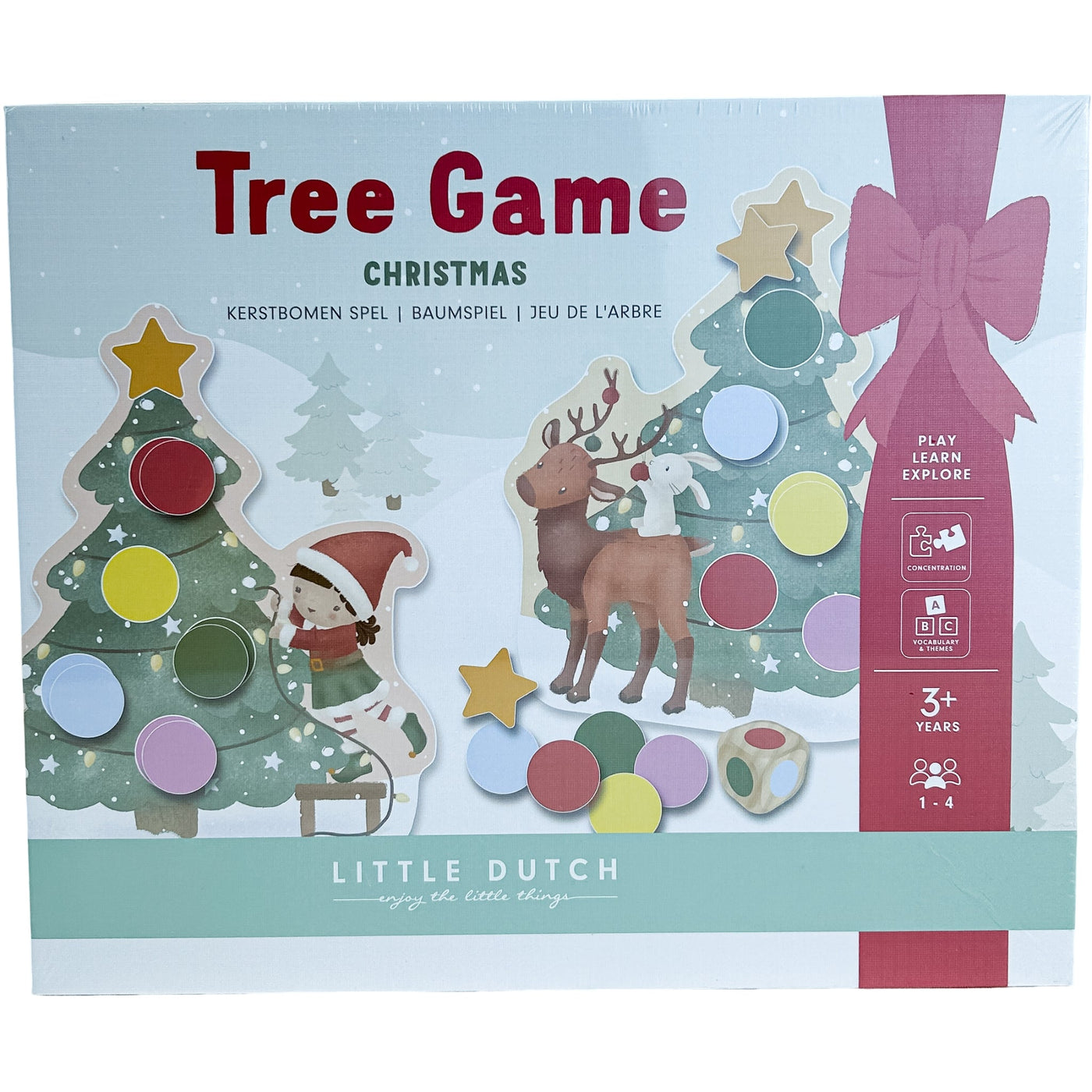 Jeu éducatif "Jeu de l’arbre de Noël" de seconde main en bois pour enfant à partir de 3 ans - Vue 1