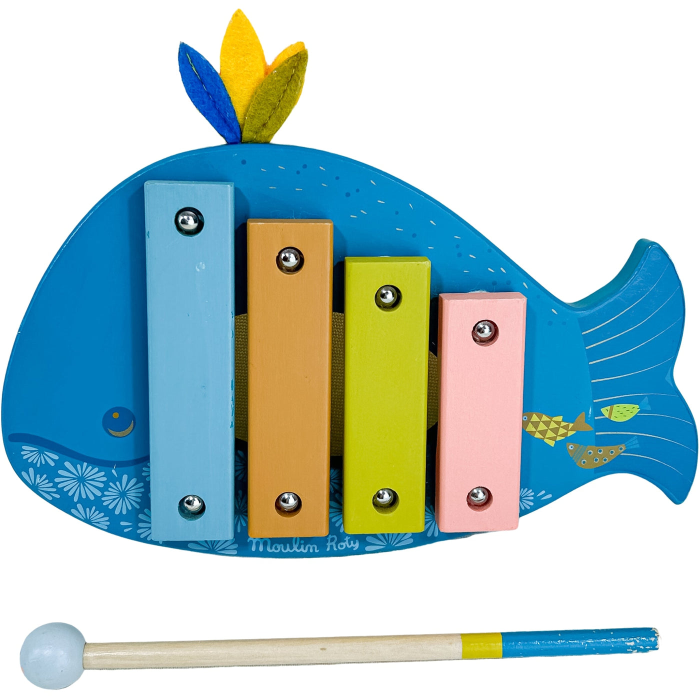 Xylophone "Xylophone baleine" de seconde main en bois pour enfant à partir de 18 mois - Vue 1