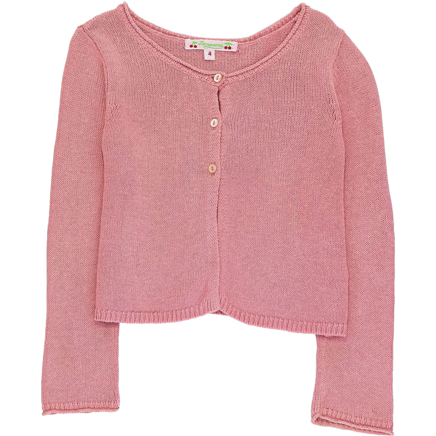 Cardigan de seconde main en lin et coton pour enfant fille de 4 ans - photo recto