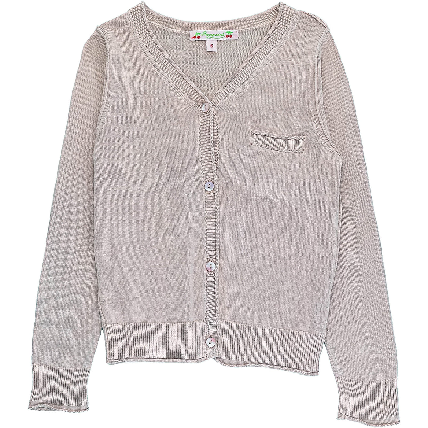 Cardigan de seconde main en soie pour enfant fille de 6 ans - photo recto