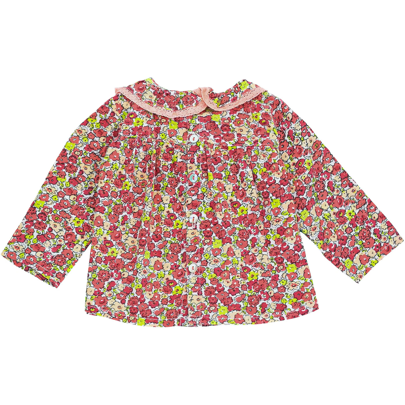 Blouse à manches longues de seconde main en coton pour bébé fille de 6 mois - photo verso