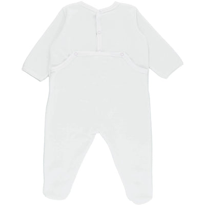 Pyjama de seconde main en velours pour bébé fille de 6 mois - photo verso