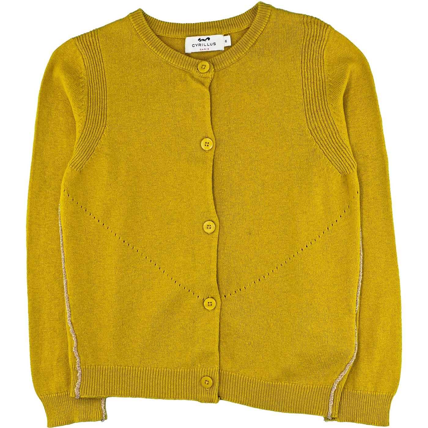 Cardigan de seconde main en coton et laine pour enfant fille de 6 ans - photo recto